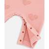 Little Heart Of Wool Knit Jumpsuit, Powder Pink - Rompers - 5