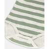 Stripe Onesie & Little Fox Print Overall Set, Sage Green - Mixed Apparel Set - 5