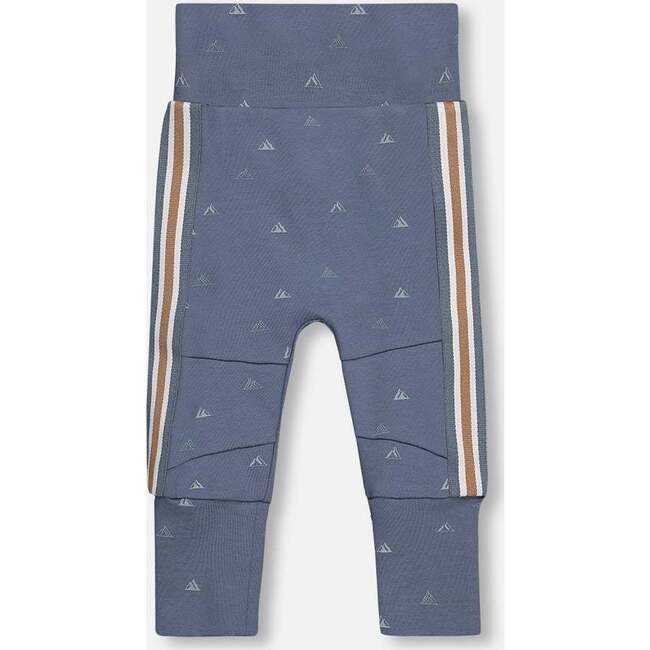Bear Top & Little Mountain Print Pants Set, Oatmeal & French Navy - Mixed Apparel Set - 5