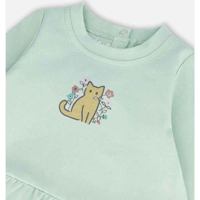 Tunic & Little Flowers Print Legging Set, Mint & Mauve - Mixed Apparel Set - 5