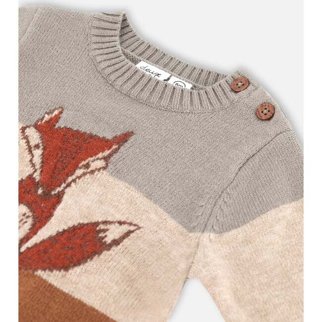 Color-Block Sweater & Striped Pant Set, Sage Green & Golden Yellow - Mixed Apparel Set - 4