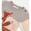 Color-Block Sweater & Striped Pant Set, Sage Green & Golden Yellow - Mixed Apparel Set - 4