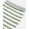 Sly Little Fox Print Top & Striped Pants Set, Sage Green - Mixed Apparel Set - 6