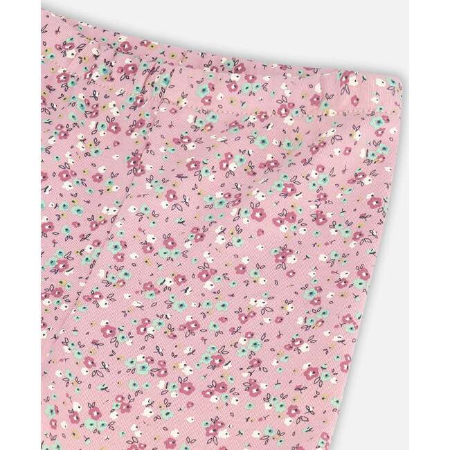 Tunic & Little Flowers Print Legging Set, Mint & Mauve - Mixed Apparel Set - 6