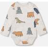 Bear Onesie & Little Mountains Print Overall Set, French Navy - Mixed Apparel Set - 3