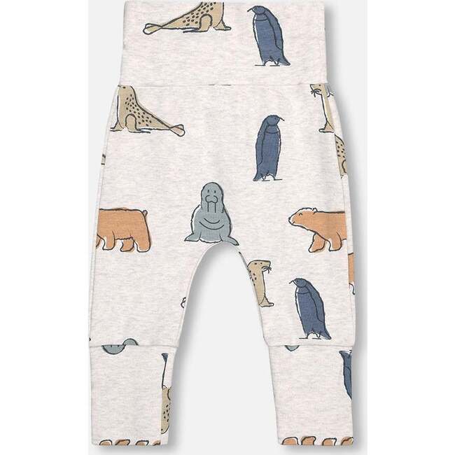 Artic Friends Print Top & Pants Set, Oatmeal - Mixed Apparel Set - 6