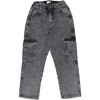Fallon Denim Cargo Pants, Wash Ash - Pants - 1 - thumbnail