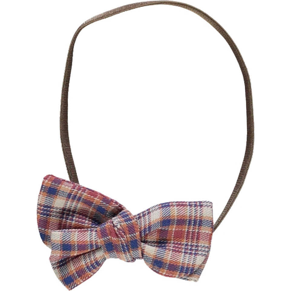 Eleanor Baby Bow, Red Tartan Check - Hair Accessories - 1