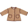 Astrid Baby Coat, Saddle Brown - Coats - 1 - thumbnail
