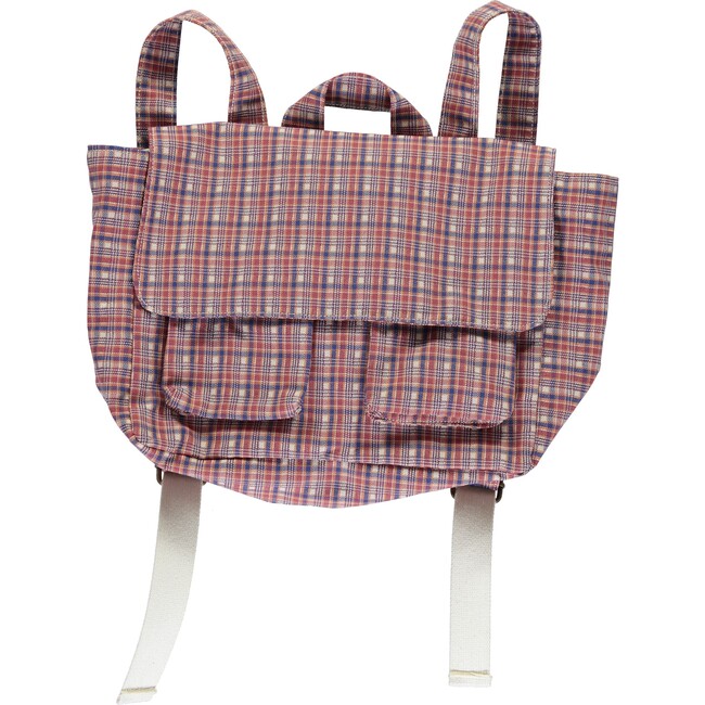 Aiko Backpack, Red Tartan Check