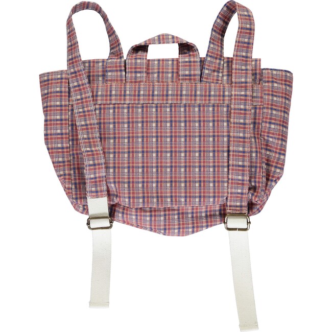 Aiko Backpack, Red Tartan Check - Backpacks - 3
