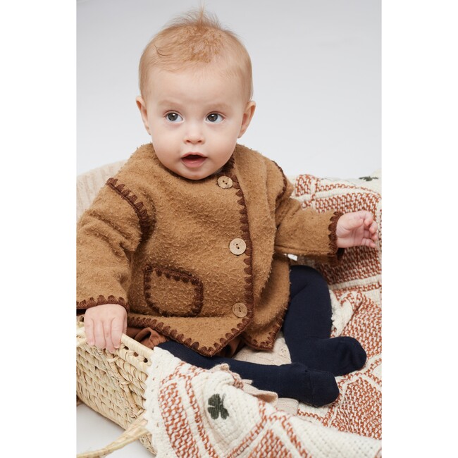 Astrid Baby Coat, Saddle Brown - Coats - 2