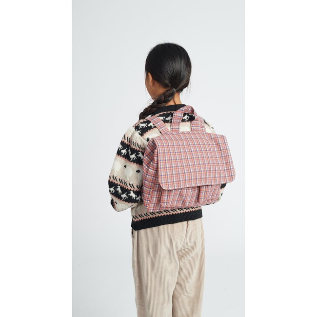 Aiko Backpack, Red Tartan Check - Backpacks - 2