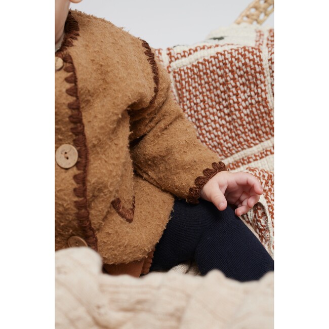 Astrid Baby Coat, Saddle Brown - Coats - 4