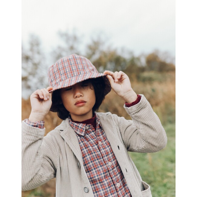 Aiko Hat, Red Tartan Check - Hats - 4