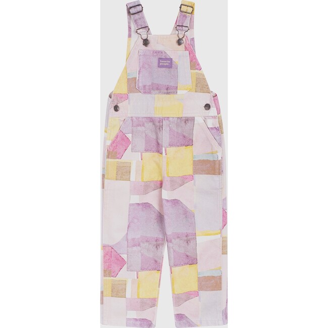 Elmer Print Overalls, Pink And Yellow