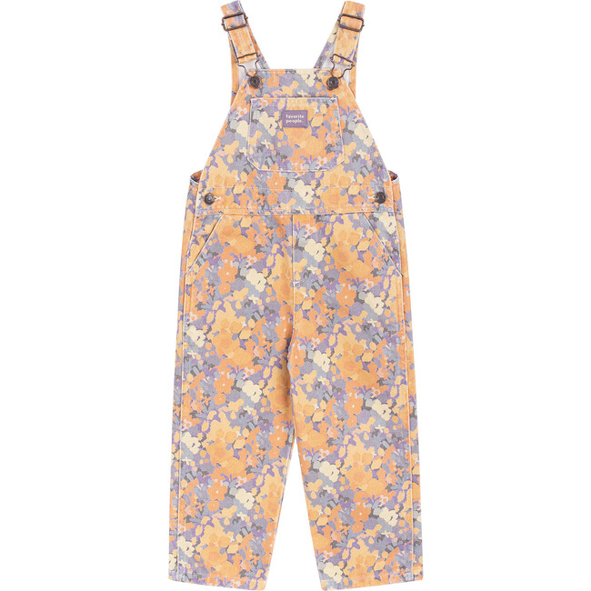 Apple Cake Floral Print Overalls, Multicolours