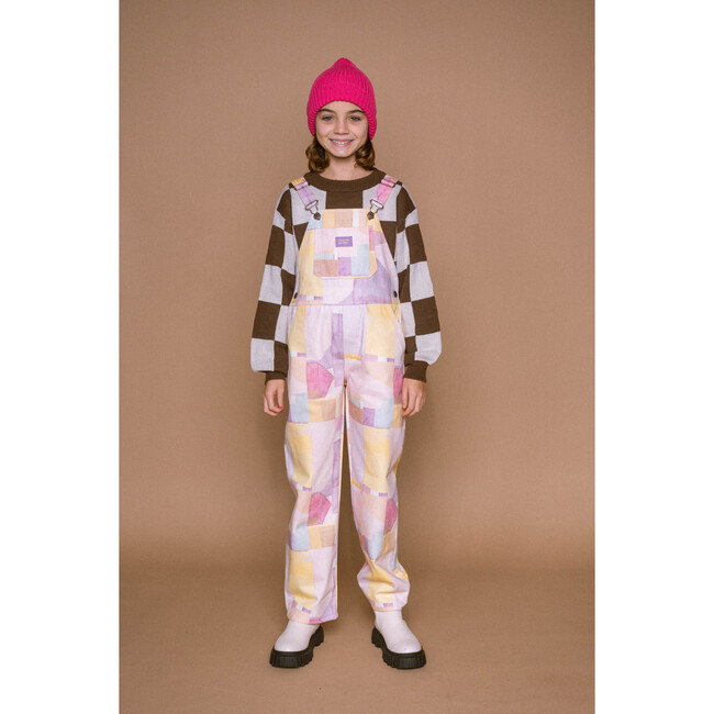 Elmer Print Overalls, Pink And Yellow - Overalls - 2