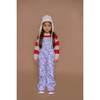 Mary Poppins Floral Print Corduroy Overalls, Purple - Overalls - 2