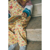 The Heart And The Bottle Floral Print Corduroy Overalls, Yellow - Overalls - 3