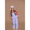 Mary Poppins Floral Print Corduroy Overalls, Purple - Overalls - 3