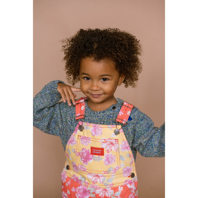 Cuquedo Floral Print Overalls, Yellow And Red - Overalls - 3
