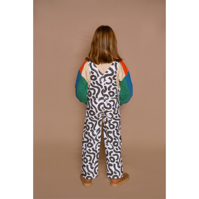 The Alphebet Print Overalls, Black And White - Overalls - 5