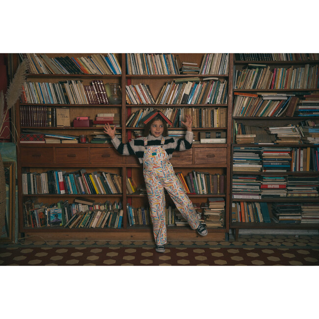 Jumanji Print Corduroy Overalls, Multicolours - Overalls - 6