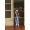 Mary Poppins Floral Print Corduroy Overalls, Purple - Overalls - 6