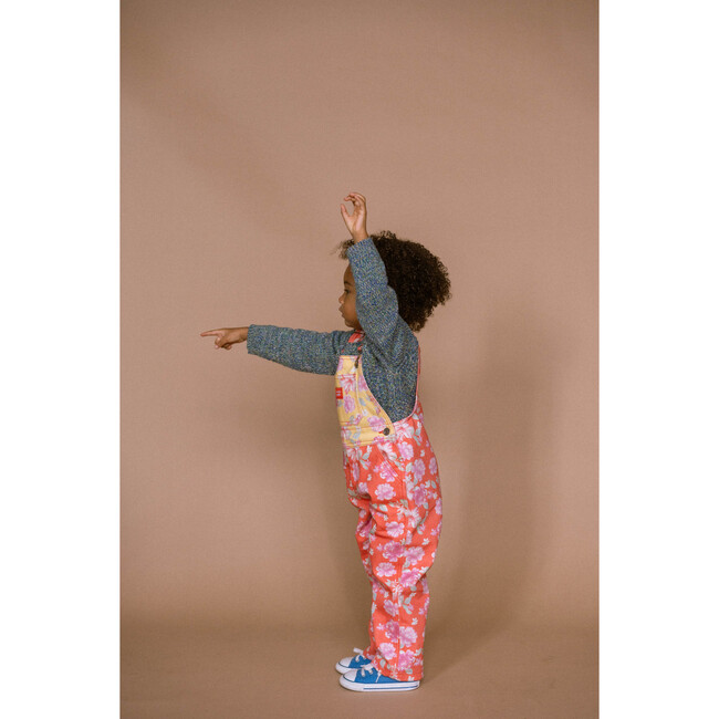 Cuquedo Floral Print Overalls, Yellow And Red - Overalls - 6