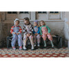 Mary Poppins Floral Print Corduroy Overalls, Purple - Overalls - 9
