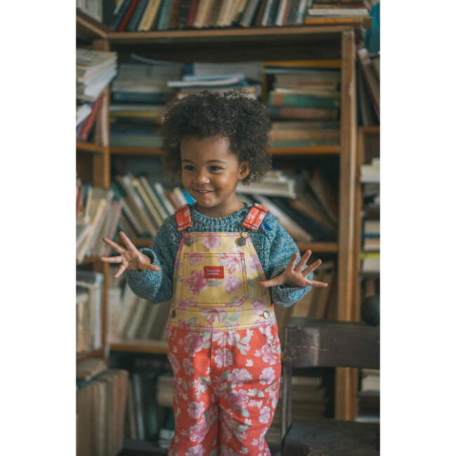Cuquedo Floral Print Overalls, Yellow And Red - Overalls - 8
