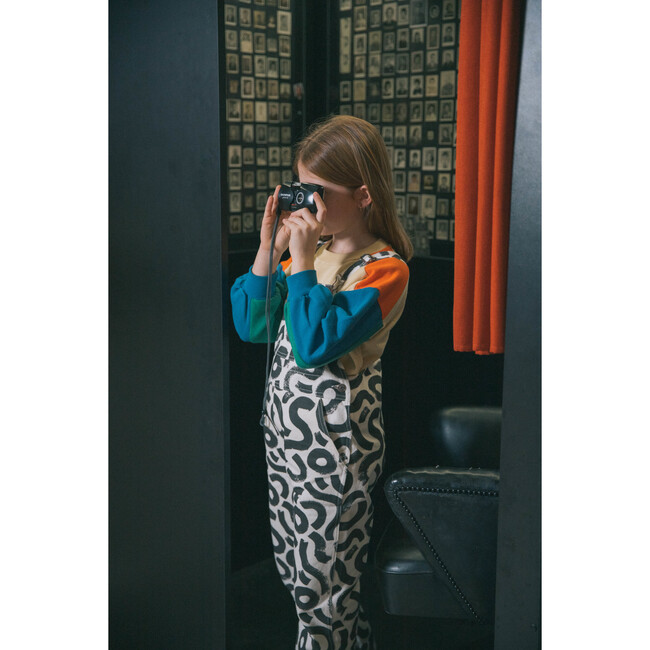 The Alphebet Print Overalls, Black And White - Overalls - 9