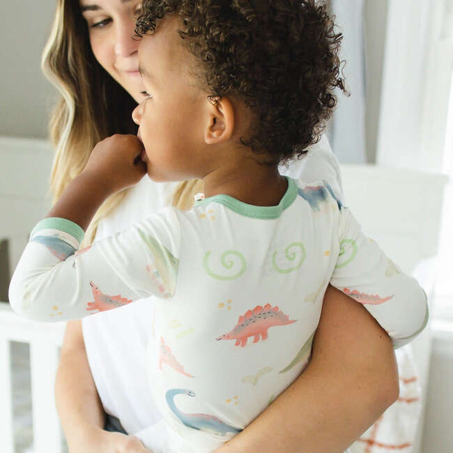 Dino Romper, Green - Rompers - 3