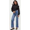 Women's Amira Top, Black Linear Clip Dot - Blouses - 3