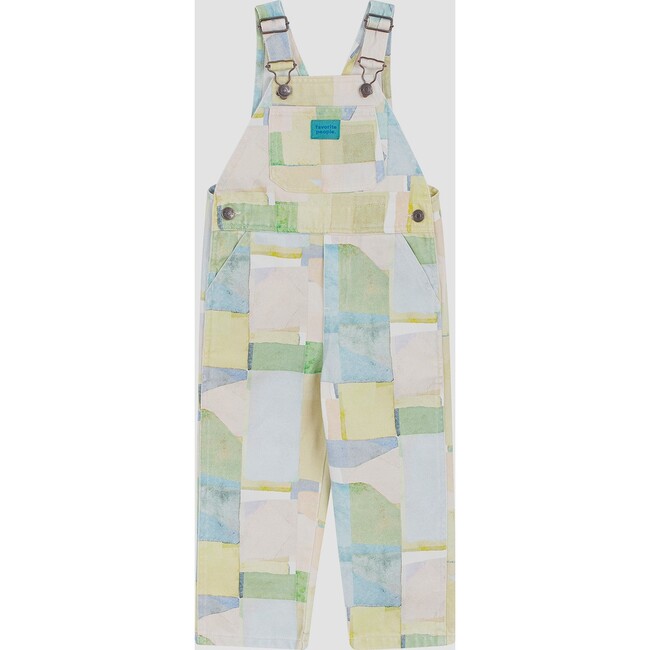 Oliver Twist Print Overalls, Green And Blue