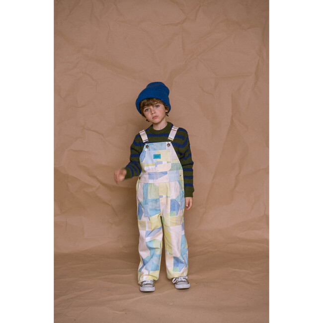 Oliver Twist Print Overalls, Green And Blue - Overalls - 2