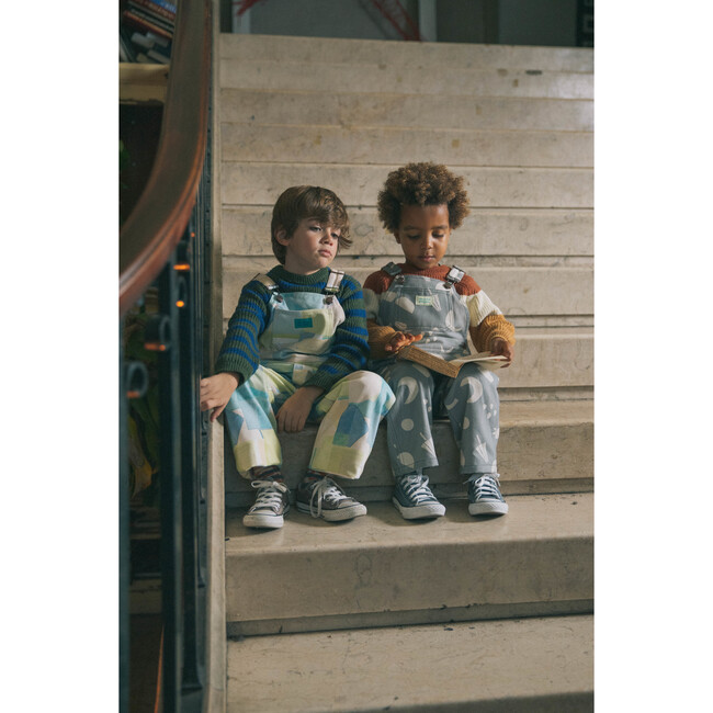 Oliver Twist Print Overalls, Green And Blue - Overalls - 5