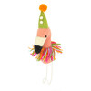 Party Animal Flamingo Head Coat Hook, Pink And Multicolors - Animal Heads - 1 - thumbnail