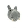 Mini Velvet Hippo Head Wall Decoration, Grey - Animal Heads - 1 - thumbnail