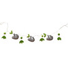 Sloth Felt Garland, Grey And Green - Animal Heads - 2