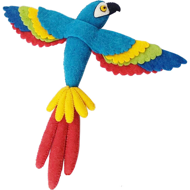 Mini Flying Parrot Felt Wall Decoration, Multicolors