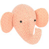 Mini Print Elephant Head Felt Wall Decoration, Pink - Animal Heads - 1 - thumbnail