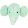 Mini Print Elephant Head Felt Wall Decoration, Blue - Animal Heads - 2