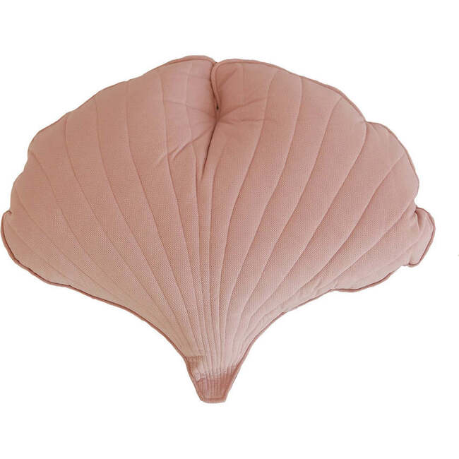 Velvet Ginkgo Pillow, Powder Pink