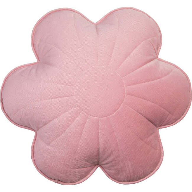 Velvet Flower Pillow, Pink Elderberry