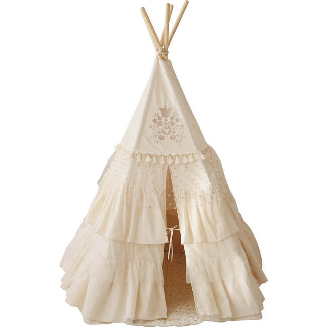 Play Tent With Frills And Embroidery, Boho