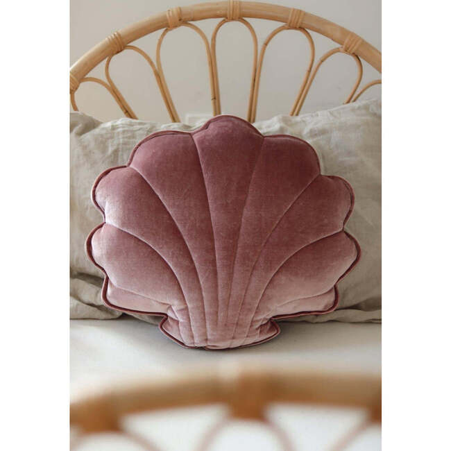 Velvet Shell Pillow, Cosmic Pearl - Decorative Pillows - 3