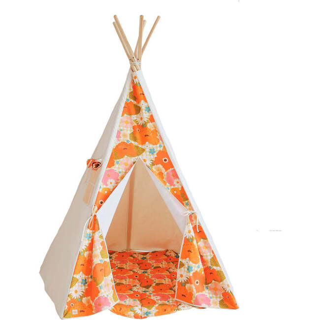 Play Tent And Mat Set, Picnic With Flowers