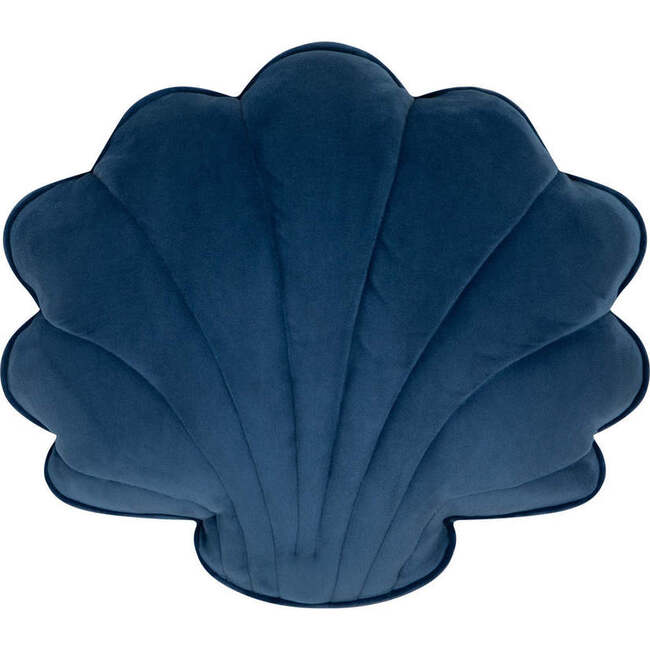 Soft Velvet Shell Pillow, Sapphire